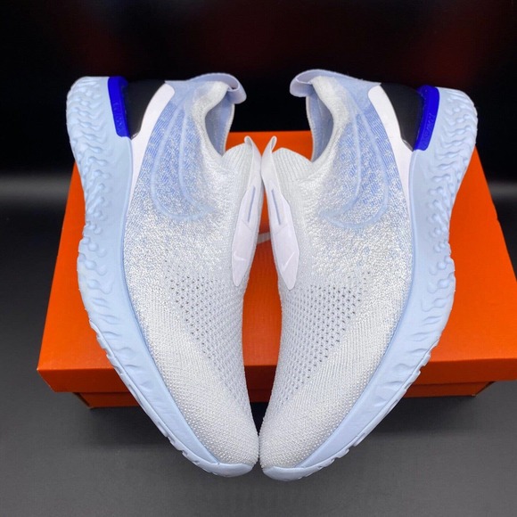 Nike Epic Phantom React Flyknit White/Hydrogen Blue BV0417-101 Men Size 7.5-14 - Picture 10 of 10